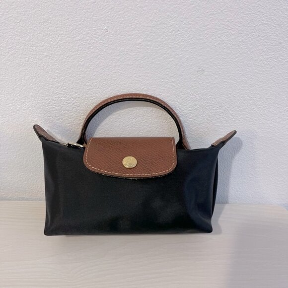 Longchamp Navy and Brown Mini Bag - Picture 4 of 5
